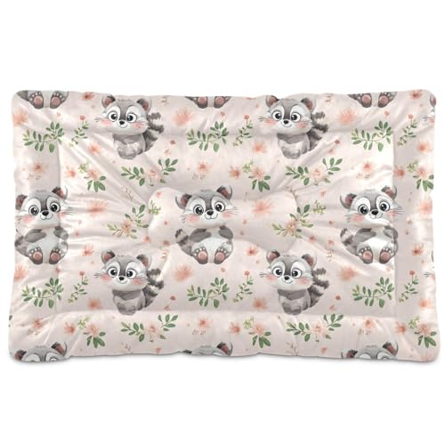tplaotee Hunde-Schlafmatratze mit niedlichem Waschbär-Design, waschbar, weich, bequem, rutschfeste Unterseite, Haustierbett für mittelgroße und große Hunde, 91,4 x 61 cm, Rosa tplaotee Hunde-Schlafmatratze mit niedlichem Waschbär-Design, waschbar, weich, bequem, rutschfeste Unterseite, Haustierbett für mittelgroße und große Hunde, 91,4 x 61 cm, Rosa von tplaotee