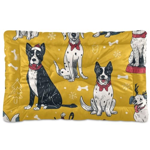 tplaotee Hunde- und Katzenbett mit niedlichem Cartoon-Motiv, waschbar, weich, rutschfest, für mittelgroße und große Hunde, 91,4 x 61 cm, Gelb tplaotee Hunde- und Katzenbett mit niedlichem Cartoon-Motiv, waschbar, weich, rutschfest, für mittelgroße und große Hunde, 91,4 x 61 cm, Gelb von tplaotee