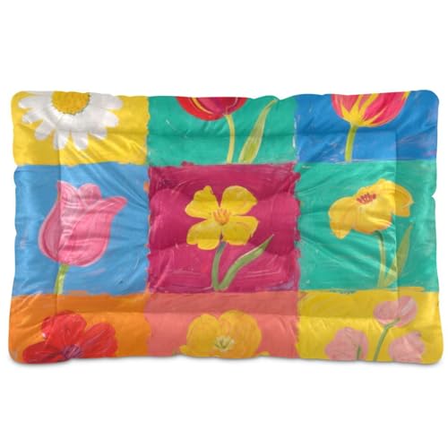 tplaotee Hundebett, waschbar, weich, rutschfest, für große, mittelgroße und kleine Hunde, 91,4 x 61 cm von tplaotee