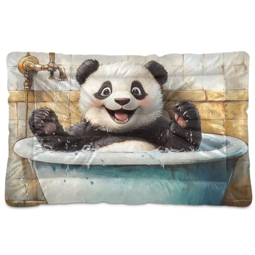 tplaotee Hundehütte mit niedlichem Panda-Design, waschbar, rutschfest, weich, bequem, für mittelgroße und große Hunde, 91,4 x 61 cm tplaotee Hundehütte mit niedlichem Panda-Design, waschbar, rutschfest, weich, bequem, für mittelgroße und große Hunde, 91,4 x 61 cm von tplaotee