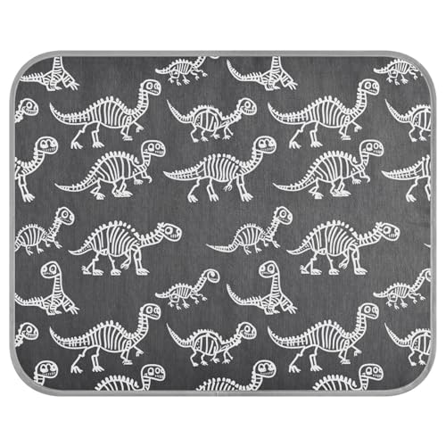 tplaotee Kühldecke für Hunde, Motiv: niedliche Dinosaurier-Skelette, Knochen, schwarz, für den Sommer, kühlende Decke für Hunde für Chihuahua, Innenbereich, niedliches Klebeband, Größe M tplaotee Kühldecke für Hunde, Motiv: niedliche Dinosaurier-Skelette, Knochen, schwarz, für den Sommer, kühlende Decke für Hunde für Chihuahua, Innenbereich, niedliches Klebeband, Größe M von tplaotee