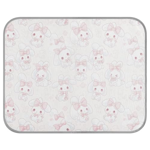 tplaotee Kühlende Gelmatte für Hunde, Cartoon-Motiv, niedliches Kaninchen, für den Sommer, selbstkühlend, für große Hunde für Haustiere, Innenkatzen, schnurlos, Cama Refrescante para Perros M von tplaotee