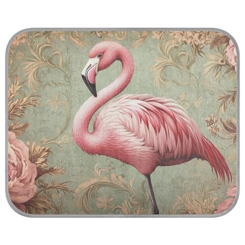 tplaotee Kühlende Gelmatte für Hunde, Retro-Stil, viktorianischer Stil, Flamingo, flach, für den Sommer, selbstkühlend, für Chihuahua, Katzen, Innenbereich, Größe M tplaotee Kühlende Gelmatte für Hunde, Retro-Stil, viktorianischer Stil, Flamingo, flach, für den Sommer, selbstkühlend, für Chihuahua, Katzen, Innenbereich, Größe M von tplaotee