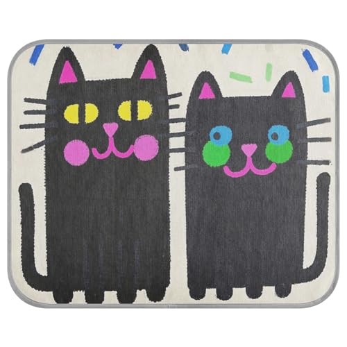 tplaotee Kühlmatte für Haustiere, niedlich, schwarze Katze, selbstkühlend, für Tiere, gemütlich, schlafend, Sommer, Manta, Größe M tplaotee Kühlmatte für Haustiere, niedlich, schwarze Katze, selbstkühlend, für Tiere, gemütlich, schlafend, Sommer, Manta, Größe M von tplaotee