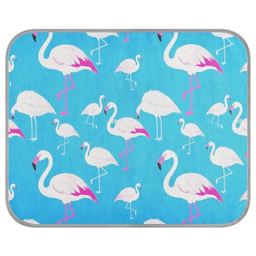 tplaotee Kühlmatte für Hunde, elegante Tiere, Flamingo, blau, weiß, für den Sommer, selbstkühlende Decke für Hunde und Katzen, Outdoor, niedliches Klebeband, Frio para Perros, Größe M tplaotee Kühlmatte für Hunde, elegante Tiere, Flamingo, blau, weiß, für den Sommer, selbstkühlende Decke für Hunde und Katzen, Outdoor, niedliches Klebeband, Frio para Perros, Größe M von tplaotee