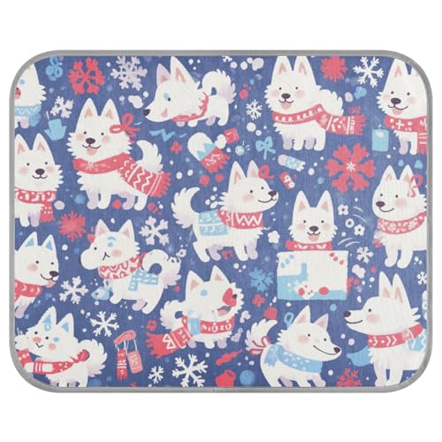 tplaotee Kühlmatte für Hunde, niedlich, weiß, Weihnachtsmotiv, für den Sommer, selbstkühlende Decke für Katzen für Hunde, Katzen, Outdoor-Tapete, Auffrischung, Para Mascotas, Größe M tplaotee Kühlmatte für Hunde, niedlich, weiß, Weihnachtsmotiv, für den Sommer, selbstkühlende Decke für Katzen für Hunde, Katzen, Outdoor-Tapete, Auffrischung, Para Mascotas, Größe M von tplaotee