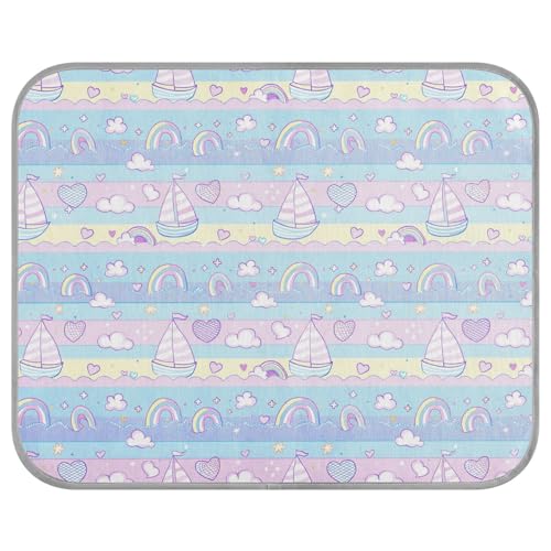 tplaotee Kühlmatte für den Sommer, Motiv: Segelboot, Insel, Cartoon, bunt, selbstkühlend, für Hunde, Hamster, draußen, rutschfest, Cama Fria para perro M tplaotee Kühlmatte für den Sommer, Motiv: Segelboot, Insel, Cartoon, bunt, selbstkühlend, für Hunde, Hamster, draußen, rutschfest, Cama Fria para perro M von tplaotee