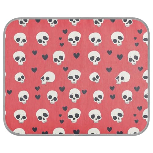 tplaotee Kühlmatten für Hunde, Motiv: Happy Valentine Heart Cartoon Totenkopf, Rot, extra selbstkühlendes Pad für Outdoor-Katzen, Kaninchen, Katzen, Outdoor, bequem, Cama Fria para perro M tplaotee Kühlmatten für Hunde, Motiv: Happy Valentine Heart Cartoon Totenkopf, Rot, extra selbstkühlendes Pad für Outdoor-Katzen, Kaninchen, Katzen, Outdoor, bequem, Cama Fria para perro M von tplaotee