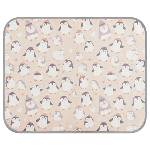 tplaotee Niedliches rosa Pinguin-Sommer-Hundebett, kühlend, selbstkühlend, für Indoor-Katzen, für Kaninchen, Outdoor-Katzen, abnehmbar, Cama Fria para perro M von tplaotee