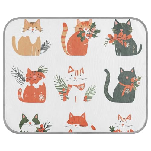 tplaotee Norwegische Weihnachtskatze, weiß, kühlendes Haustierbett, selbstkühlende Decke für Katzen, für Kätzchen, Outdoor, nicht elektrisch, Cama Fria para perro M von tplaotee