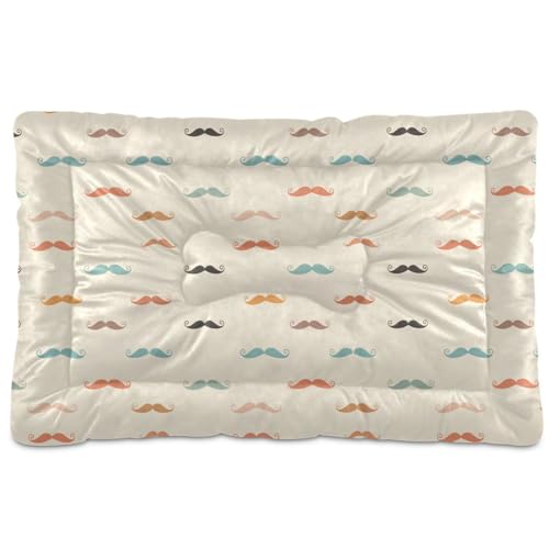 tplaotee Schlafmatte für Haustiere, Boho-Stil, einfacher Stil, Schnurrbärte, waschbar, rutschfest, weich, bequem, für mittelgroße und große Hunde, 91,4 x 61 cm tplaotee Schlafmatte für Haustiere, Boho-Stil, einfacher Stil, Schnurrbärte, waschbar, rutschfest, weich, bequem, für mittelgroße und große Hunde, 91,4 x 61 cm von tplaotee