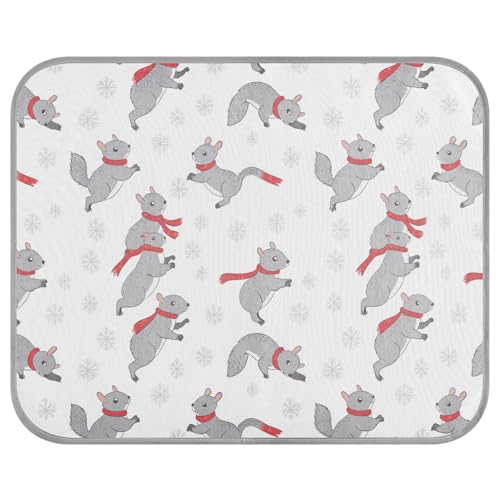 tplaotee Sommer-Kühlkissen mit Schneeflocken-Muster, Cartoon-Eichhörnchen, für den Sommer, selbstkühlendes Pad für Outdoor-Katzen, für den Innenbereich, Sommer-Tapete, Perros, M von tplaotee