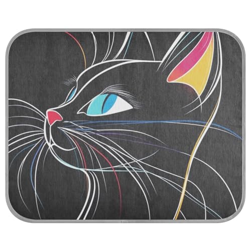 tplaotee Süße amerikanische Kurzhaar-Katzen-Sommer-Kühlmatte für Katzen, selbstkühlend, Outdoor-Katzenbett für Welpen, Outdoor, waschbar, Manta Refrescante para perro M von tplaotee