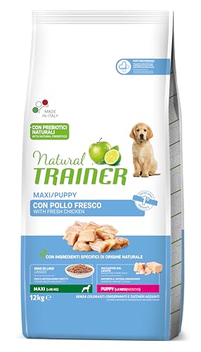Natural Trainer Maxi Futter für Hunde Welpen & Junior mit Huhn - 12 kg von Trainer