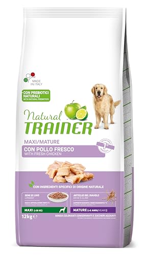 Natural Trainer Maxi Maturity Futter für reife Hunde mit Huhn, 12 kg von trainer