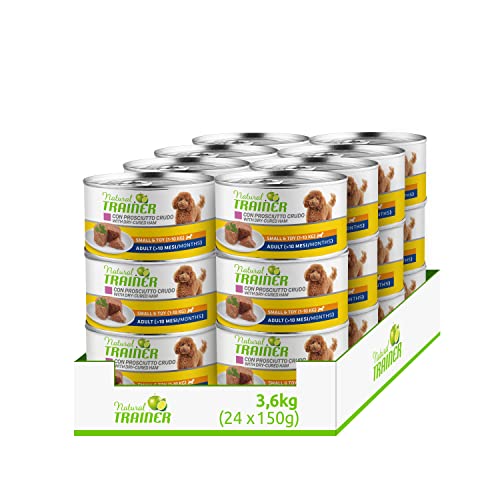 Natural Trainer – Paté für Hunde, Mini-Toy, für Erwachsene, mit Schinken, 24 x 150 g, 3,6 kg Natural Trainer – Paté für Hunde, Mini-Toy, für Erwachsene, mit Schinken, 24 x 150 g, 3,6 kg von trainer