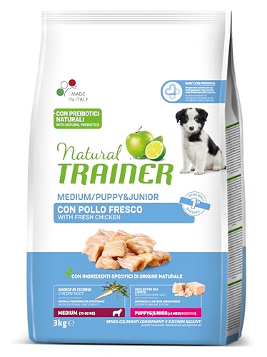 Natural Trainer Puppy & Junior Dog Food Trainer Natural Medium Puppy Junior kg. 3 Dry Food, Multi-Colour, Unique von trainer