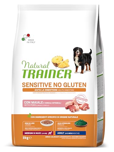 Natural Trainer Sensitive No Gluten Futter für erwachsene Hunde mit Schweinefleisch - 3 kg von trainer
