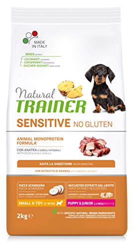 Natural Trainer Sensitive No Gluten Hundefutter für Puppy & Junior mit Ente - 2 kg von trainer