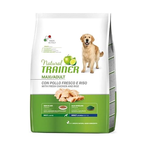 TRAINER Natürlicher Hund Maxi Erwachsene Huhn und Reis 12 kg von Trainer
