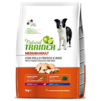 TRAINER Natürlicher Hund Medium für Erwachsene Huhn und Reis, 3 kg von trainer