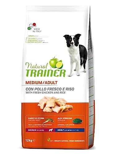 TRAINER Natürlicher Hund Medium für Erwachsene Huhn und Reis, 3 kg von trainer