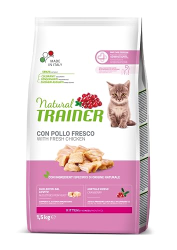 Trainer Natürlich frischem Huhn Kätzchen 1,5kg - Katzen Trockenfutter Kroketten von trainer