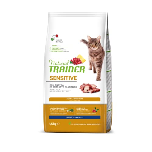 Trainer Sensitive No Gluten Katzenfutter für Erwachsene mit Ente, 1,5 kg von trainer