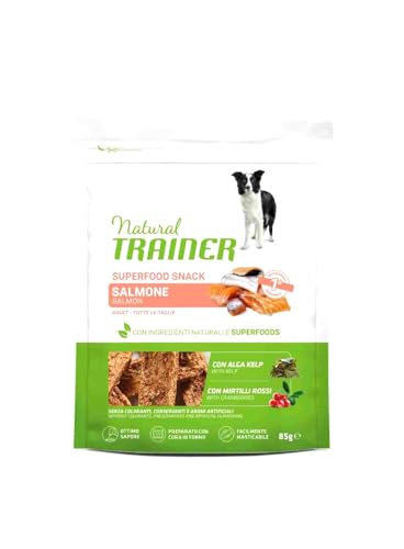 Trainer Natural Snacks für Hunde, Superfoods mit Lachs 85 g von trainer