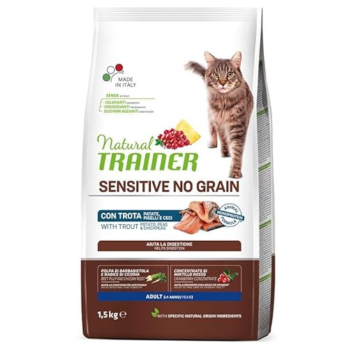 Trainer Sensitive No Grain Katzenfutter für ausgewachsene Katzen, 1,5 kg von trainer