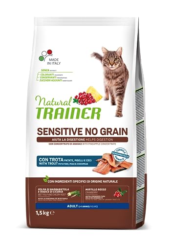 Trainer Sensitive No Grain Katzenfutter für ausgewachsene Katzen, 1,5 kg von trainer