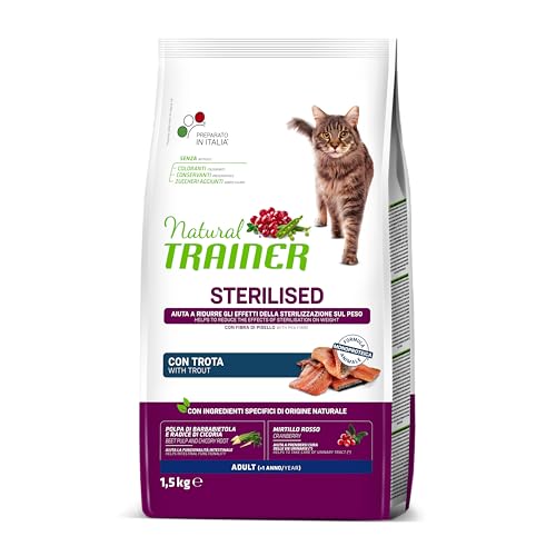 Trainer Sterilisiertes Katzenfutter – Monoprotein-Formel – mit Forelle – 1,5 kg von trainer