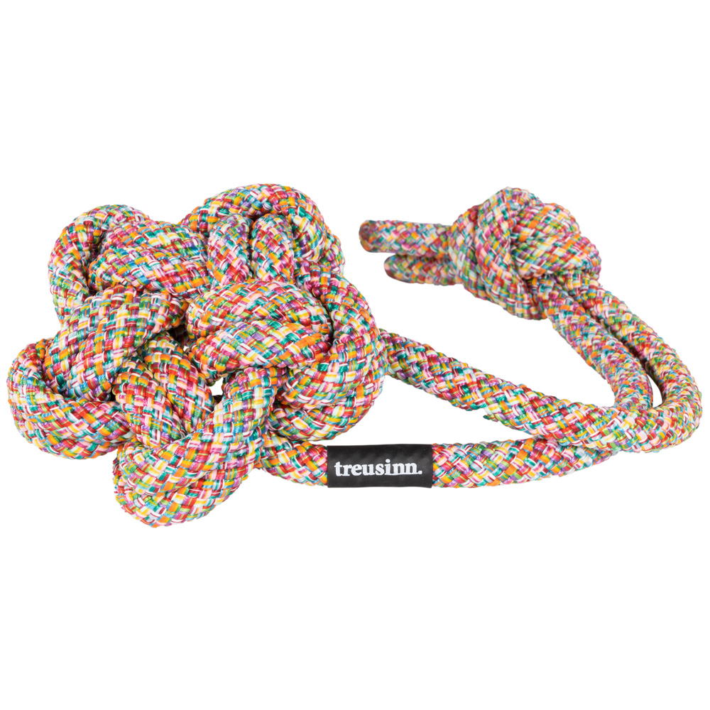 treusinn. Hundespielzeug Bloomy Rainbow bunt, Gr. L, Länge: ca. 38 cm, Durchmesser:  ca. 11 cm von treusinn.