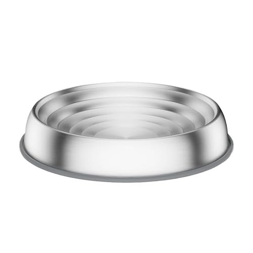 Edelstahl Katzennapf, Wellnapf, Katzenfutterschale, Schnurrhaarschutz, rutschfest, sturzfest und Anti-Knockover Pet Bowl (Ripple Bowl High Base 2 Pack) von trmqnaf