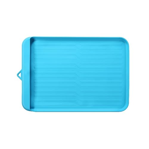 Große Katzen- und Hundematte aus Silikon, wasserdicht und leicht zu reinigen, Haustierzubehör für Katzen und Hunde (blau, 58,4 x 40,6 cm, 0,63 kg) von trmqnaf