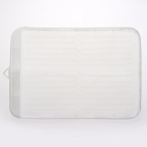 Große Katzen- und Hundematte aus Silikon, wasserdicht und leicht zu reinigen, Haustierzubehör für Katzen und Hunde (weiß, 58,4 x 40,6 cm, 0,63 kg) von trmqnaf