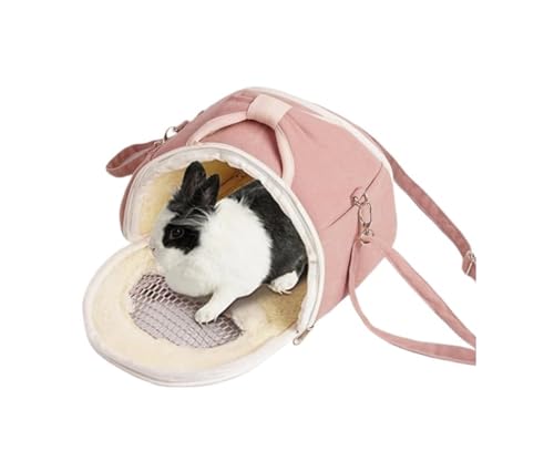 Haustier-Rucksack, Umhängetasche, kleine Haustiertasche, atmungsaktiv und warm, zum Mitnehmen (Rosa) von trmqnaf