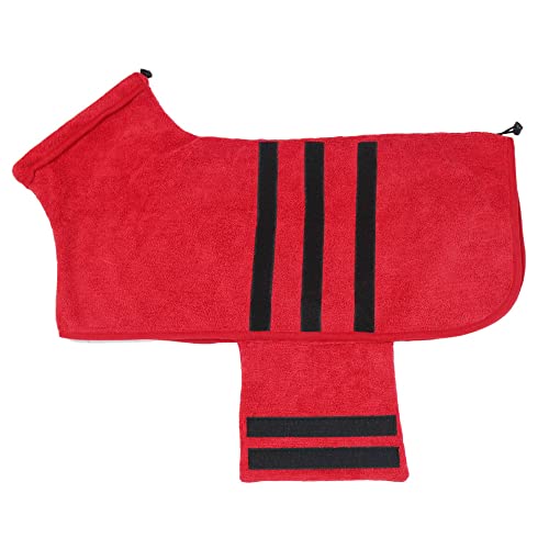 Saugfähiger Bademantel für große Hunde (Großrot, Größe 3XL) von trmqnaf