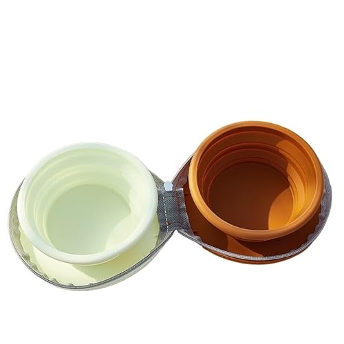 Silikon-Trinkwassernapf für den Außenbereich, tragbar, zusammenklappbar, Braun / Gelb Silikon-Trinkwassernapf für den Außenbereich, tragbar, zusammenklappbar, Braun / Gelb von trmqnaf