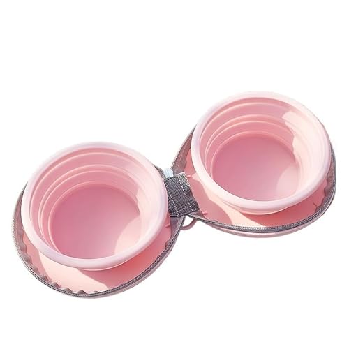 Silikon-Trinkwassernapf für den Außenbereich, tragbar, zusammenklappbar, Rosa Silikon-Trinkwassernapf für den Außenbereich, tragbar, zusammenklappbar, Rosa von trmqnaf