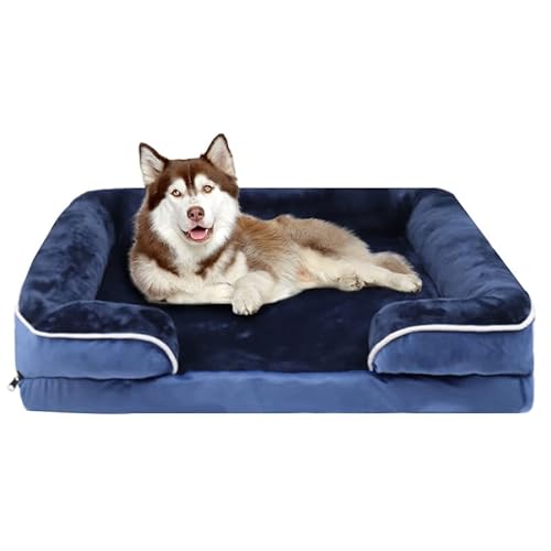 trmqnaf Haustiersofa, Hundematratze, Schwammmatte, Winter-Lammfell-Hundehaus, Haustierhaus (Blau, 71 x 58 cm) von trmqnaf
