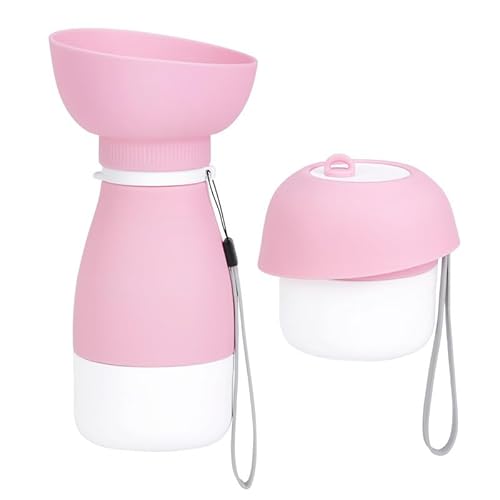 trmqnaf Tragbarer Wasserbecher für Hunde, große Kapazität, tragbarer Becher für den Außenbereich (Rosa) von trmqnaf