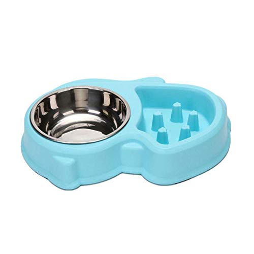 Futternapf für langsames Fressen, langsames Fressen, langsames Füttern, für Hunde und Katzen (Farbe: Blau) von tughjnbmdfslkeefj