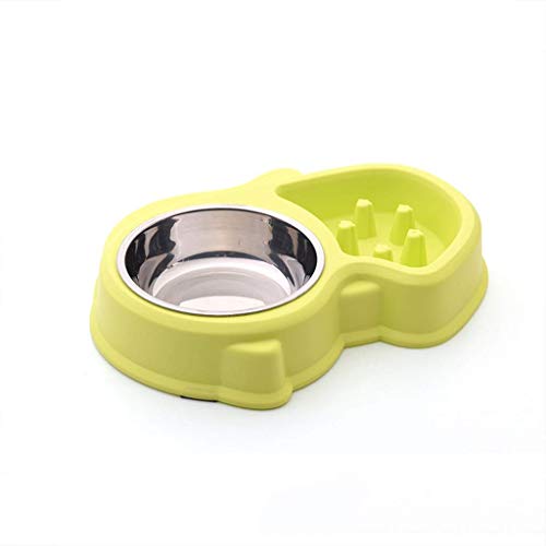 Futternapf für langsames Fressen, langsames Fressen, langsames Füttern, für Hunde und Katzen (Farbe: Grün) von tughjnbmdfslkeefj