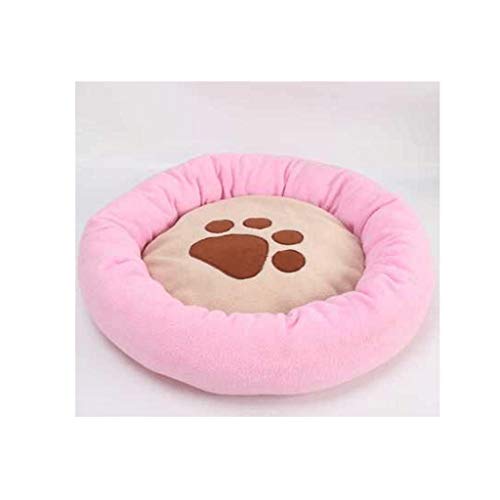 Pet Craft Supply Rundes Hundebett – niedliches und bequemes, selbstwärmendes Plüsch-Hundebett (drei Größen) (Farbe: Blau, Größe: 50 cm) (Blau 50 cm) von tughjnbmdfslkeefj
