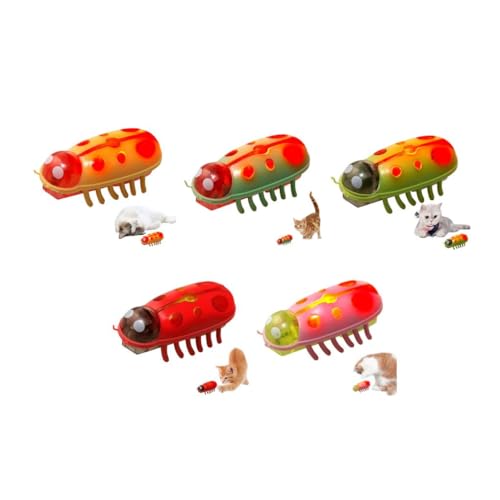 tuwiwol 5pcs Mini Käfer,elektrisches Insekt,Katze,Hund,Käfer,automatisches Spielzeug,lustiges batteriebetriebenes Haustier Spielspielzeug,Interaktives Spielzeug für Katzen tuwiwol 5pcs Mini Käfer,elektrisches Insekt,Katze,Hund,Käfer,automatisches Spielzeug,lustiges batteriebetriebenes Haustier Spielspielzeug,Interaktives Spielzeug für Katzen von tuwiwol