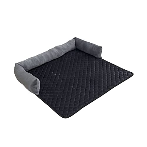 tuwiwol Haushalt Winter Haustier Plüsch Matte Schlafzimmer Sofa Pad Medium Große Tier Ruhen Schlafen Warmes Bett Abnehmbare Waschbar, Grau schwarz, 90x120cm tuwiwol Haushalt Winter Haustier Plüsch Matte Schlafzimmer Sofa Pad Medium Große Tier Ruhen Schlafen Warmes Bett Abnehmbare Waschbar, Grau schwarz, 90x120cm von tuwiwol