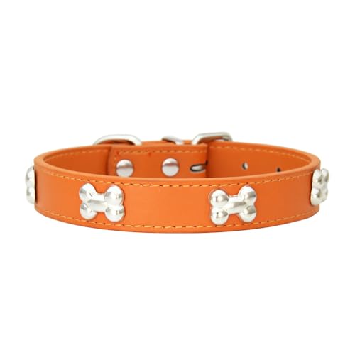 tuwiwol Hundehalsband für geliebtes Haustier Stilvolle verstellbare Schnallen PU Hundehalsband in Knochenform Halsband für Hunde Hundehalsbänder Haustierhalsband, orange, M tuwiwol Hundehalsband für geliebtes Haustier Stilvolle verstellbare Schnallen PU Hundehalsband in Knochenform Halsband für Hunde Hundehalsbänder Haustierhalsband, orange, M von tuwiwol