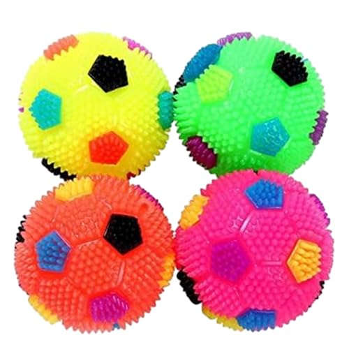 tuwiwol Interaktiver Farbiger Lichtball für Haustiere, attraktive Geschenke für Hunde und Katzen, Blinkender elastischer Ball für Katzen und Hunde, PVC von tuwiwol