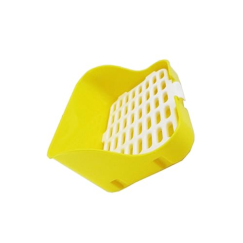 tuwiwol Kleine Tiertoilette Kaninchen Meerbett Käfige Indoor Outdoor Topf Haustiere Trainingsgerät Töpfchen Toilette Heimtierbedarf, Gelb von tuwiwol